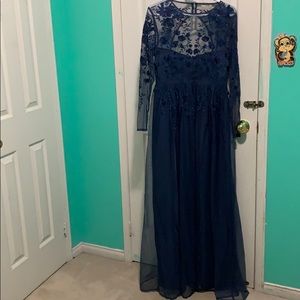 ASOS embroided net Maxi dress